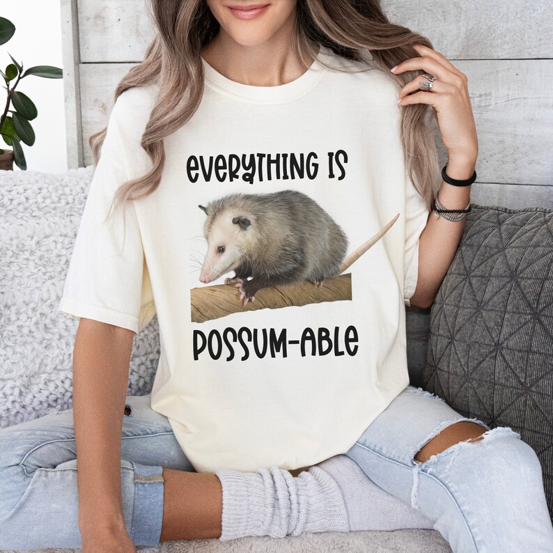 funny opossum shirt, cute opossum tee, opossum lover gift, opossum t shirt, possum t shirt, animal pun tee shirt, opossum funny animal shirt bild 4