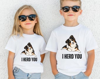 Youth tri color border collie shirt, Youth collie shirt, youth herd you shirt, youth border collie gift