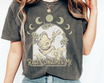 rage consumes me shirt, weird core tshirt, rage t shirts, frog meme shirt, funny frog t-shirt, mental health meme tee, dark humor tee, frogs