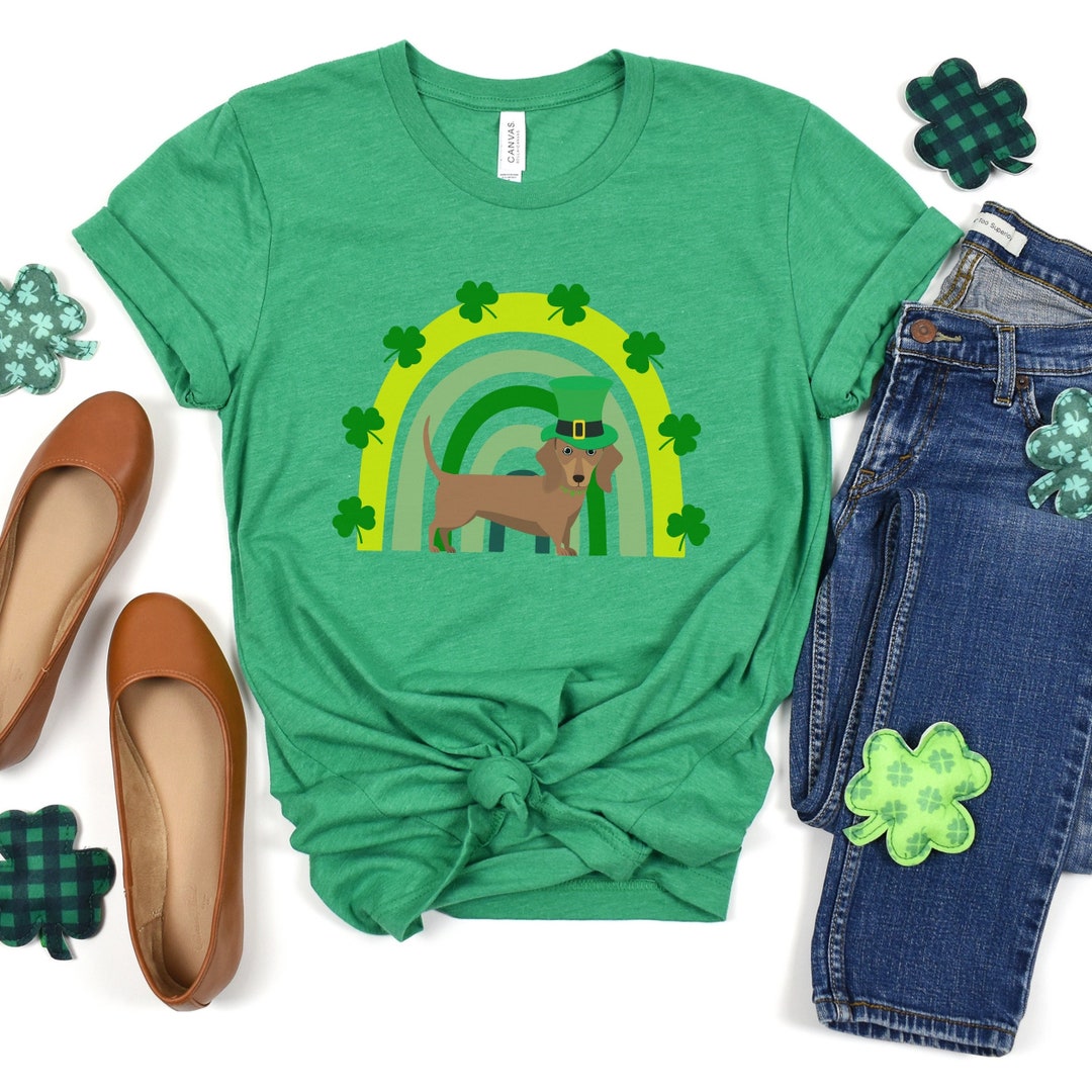 Dog St Patricks Day Shirt, Weiner Dog Shirt, Weiner Dog Mom, Weiner Dog