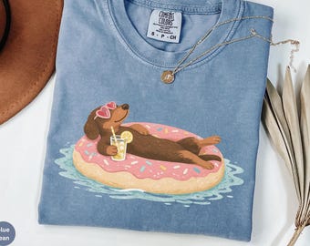 summer dachshund shirt,  dachshund dog mom t shirt,  doxie comfort colors tee, dachshund mama gift, weiner dog tshirt
