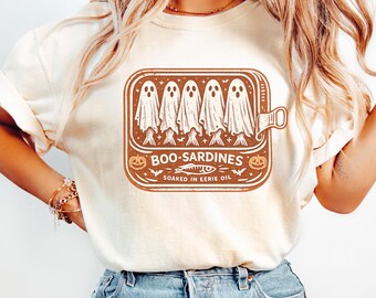 Halloween Sardine Shirt, Tinned Fish T-Shirt, Funny Sardines Shirt, Halloween Comfort Colors Tee, Sardine Coastal Aesthetic Fish t shirts