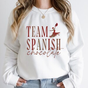 Spanish chocolate nutcracker crewneck, nutcracker sweater, nutcracker season, nutcrackers shirt nutcracker ballet sweatshirt Cute Nutcracker image 5