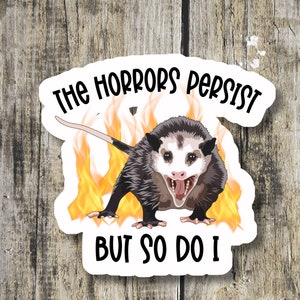 funny possum sticker, opossum sticker, possum sticker, meme laptop sticker, funny animal sticker, water bottle sticker