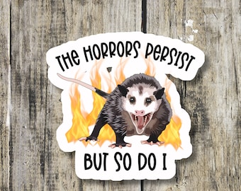 funny possum sticker, opossum sticker, possum sticker, meme laptop sticker, funny animal sticker, water bottle sticker