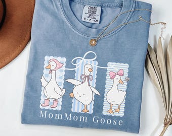 MomMom goose shirt, Mom Mom gifts, Mother's day t-shirt, future MomMom t shirt, pregnancy announcement tee, MomMom birthday shirt