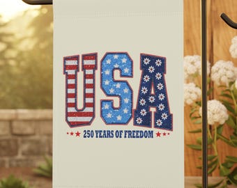 USA 250th Anniversary Garden Flag, 1776-2026 Patriotic Outdoor Decor, American Semiquincentennial Yard Banner, USA Flag