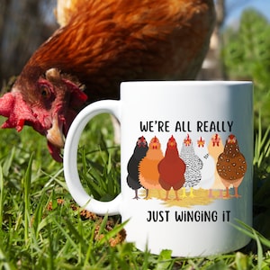 cute chicken mug, funny chicken mug, chicken coffee mug, farming coffee mug, chicken mug, chicken lover gift, chicken mom gift, chicken gift