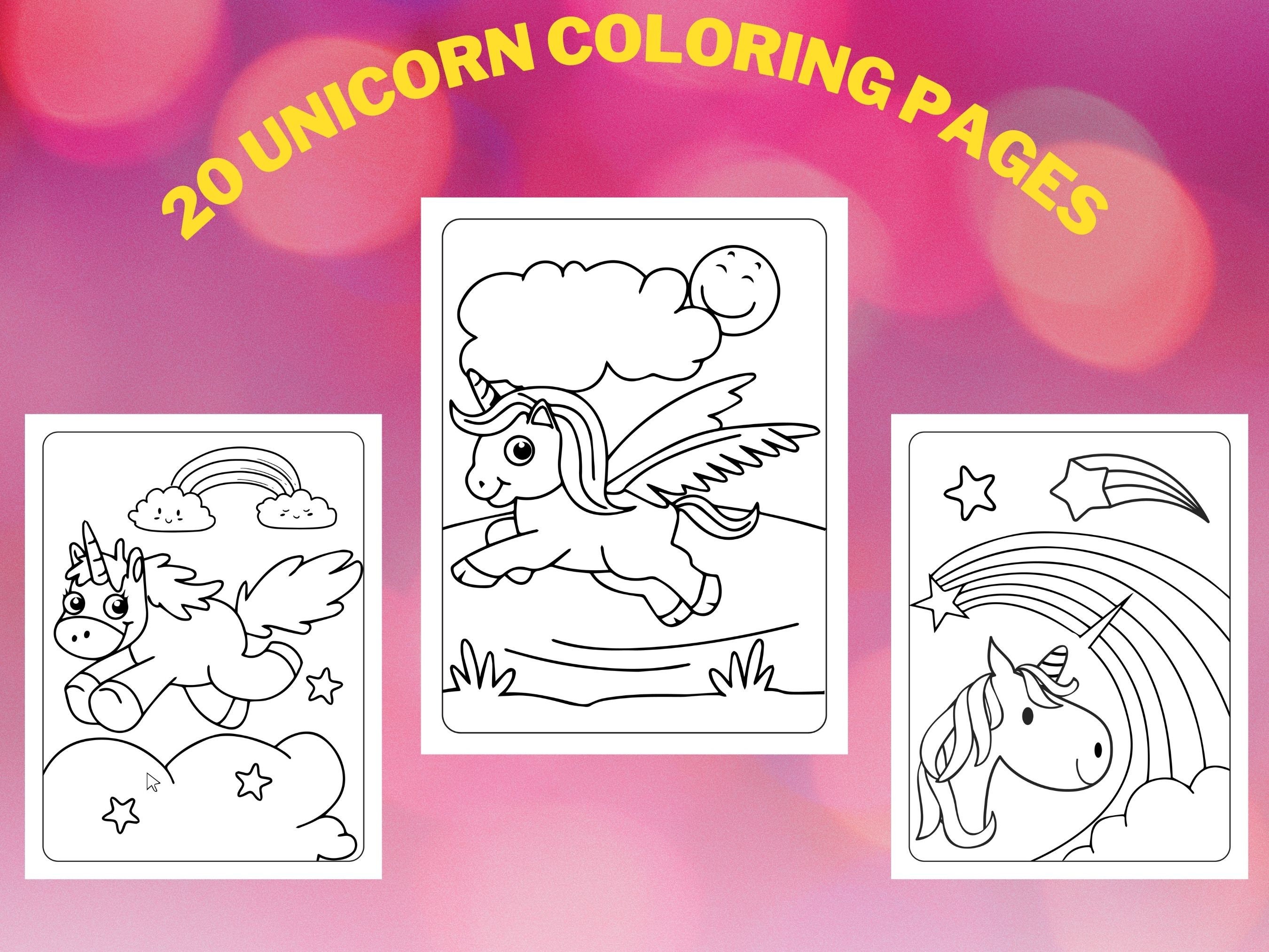 Unicornio Libro de Colorear para Niños 4 a 8 años: 50 dibujos de adorables  unicornios, para niñas y niños, a partir de 4 años (Spanish Edition)