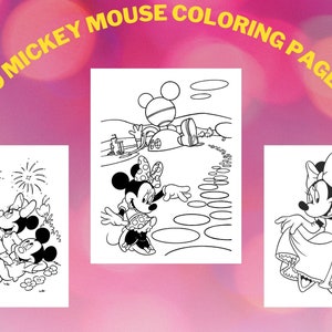 Mickey Mouse Coloring Book, 50 Mickey Mouse Pictures to  Print for Children's Coloring Books- for boys, girls