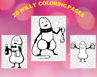 Funny, Willy/Penis Coloring Book For Adults, Hen Party, Funny Gift