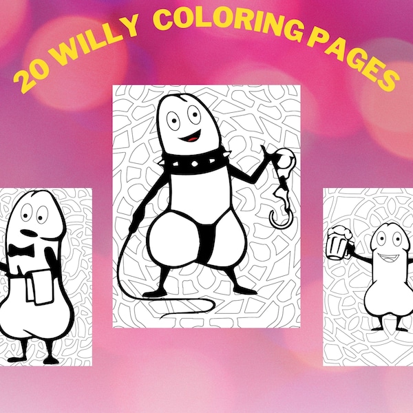 Funny, Willy/Penis Coloring Book For Adults, Hen Party, Funny Gift