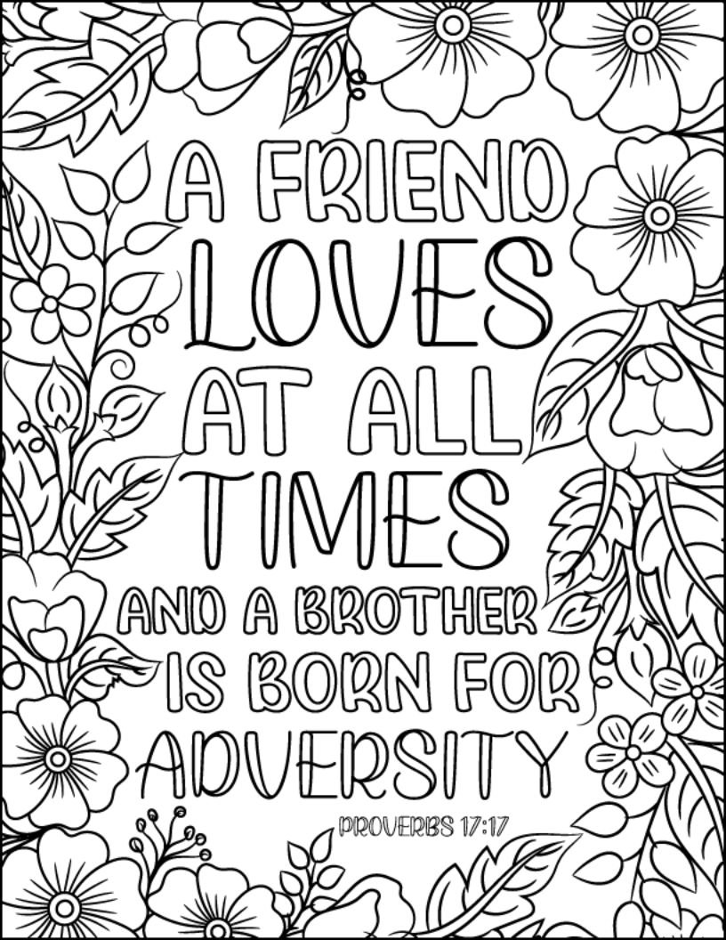 Adult Coloring Book, Bible Verse Coloring Book Pages 21 Pages - Etsy