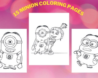 minions coloring book etsy