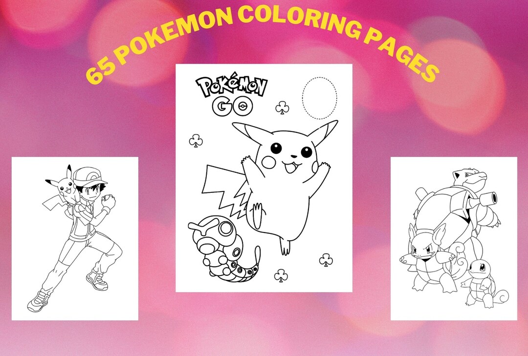 Livre de coloriage Pokemon, 65 images Pokemon à imprimer pour les