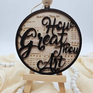 How Great Thou Art Svg Ornament – Hymn Sheet Music Laser File – Svg, Pdf, Dxf, Ai, Png, Jpg, Webp, Tiff