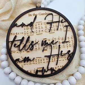 In The Garden Hymn Ornament – Laser Cut Sheet Music SVG, PDF