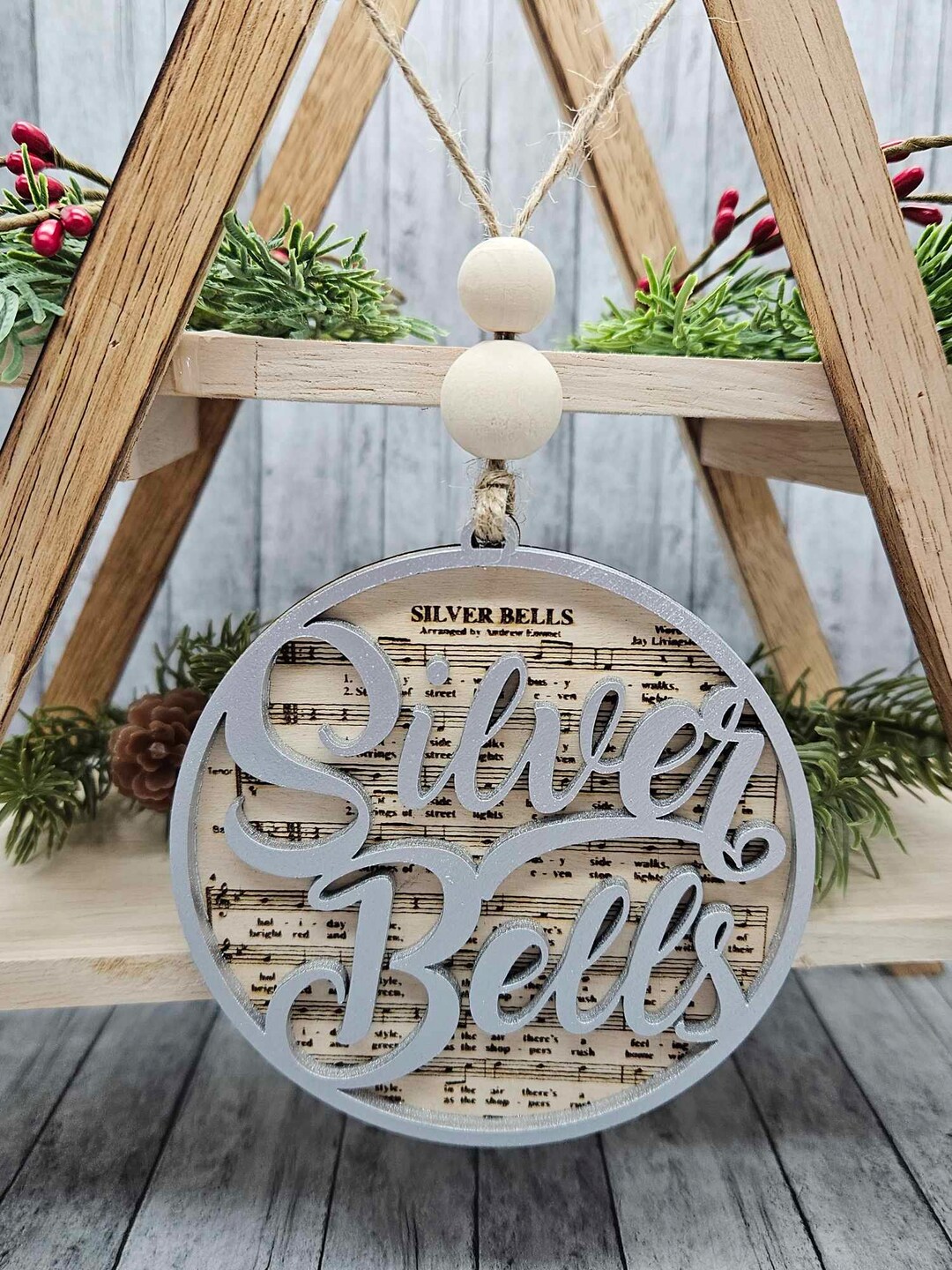 Silver Bells Ornament Files .svg .pdf .png .dxf .webp - Etsy