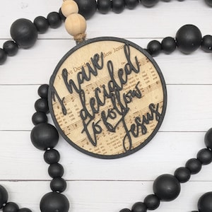 Christliche Hymne Ornament für Laserschnitt -Svg Pdf Dxf Ai Png Jpg Webp Tiff - ich habe entschieden