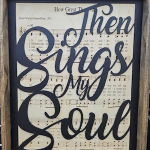 How Great Thou Art song with Then Sings My Soul overlay files .svg .pdf .png .dxf .webp