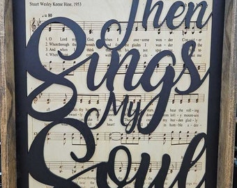 How Great Thou Art song with Then Sings My Soul overlay files .svg .pdf .png .dxf .webp