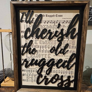 The Old Rugged Cross Hymn files .svg .pdf .png .webp .dxf