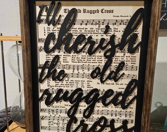 Pliki hymnu "The Old Rugged Cross" w formatach .svg .pdf .png .webp .dxf