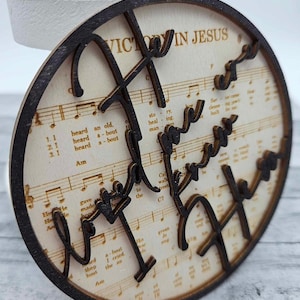 Victory in Jesus Svg - Hymn Ornament Laser Cut File - Svg Pdf Dxf Ai Png Jpg Webp Tiff