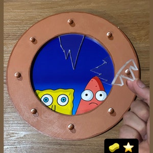 Spongebob 3D Wood Porthole Window