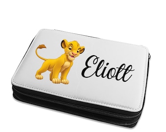 Trousse Complète  Ecole Crayon  Personnalisable Cadeau anniversaire Simba Roi Lion