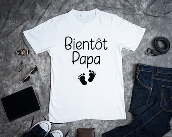 White T-Shirt for men soon to be a dad Birth Announcement