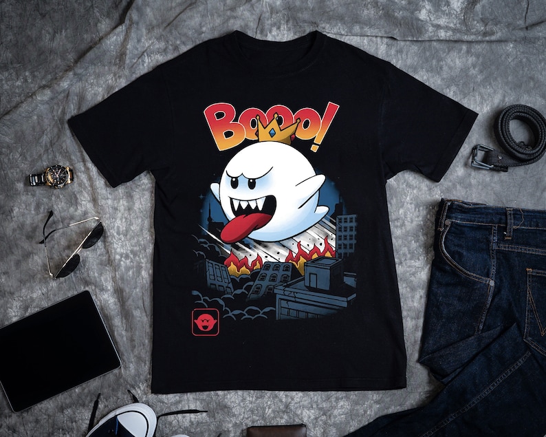 Black King King Boo Super Mario Vintage T-shirt - Etsy