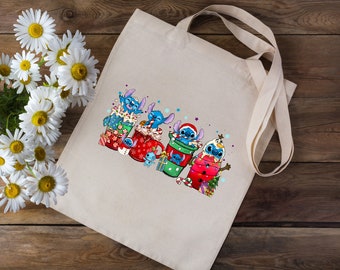 Tote Bag Christmas Cotton Bag Stitch Café Disney