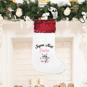 Customizable Christmas Sock Unicorn Christmas Birthday Gift Deco Christmas