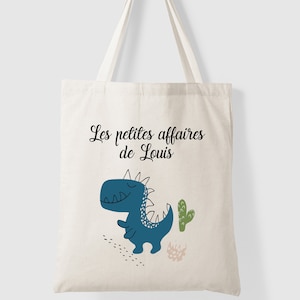 Tote bag Sac  Ecole les petites affaires dinosaure