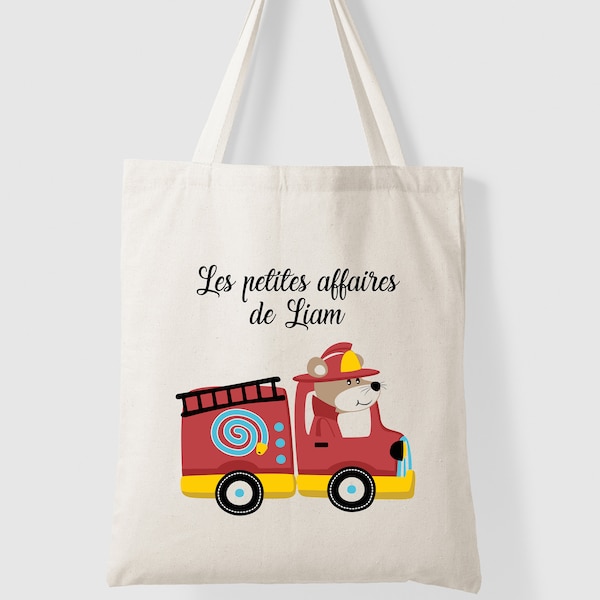 Tote bag Sac  Ecole les petites affaires pompier