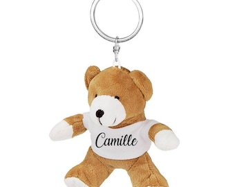 Porte Clés Personnalisable Peluche Ours Cadeau Anniversaire Fête Prénom