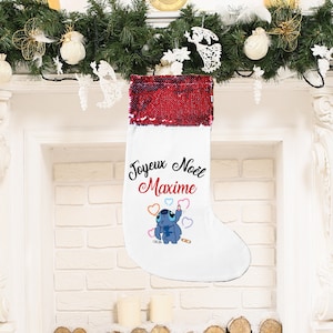 Customizable Christmas Sock Stitch Disney Christmas Birthday Gift Deco Christmas