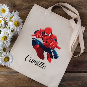 Tote Bag Sac Ecole Homme  araignée Dessin animé cadeau