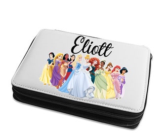 Trousse Complète  Ecole Crayon  Personnalisable Cadeau anniversaire Princesses Disney