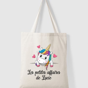 Tote bag Sac  Ecole Les petites affaires licorne
