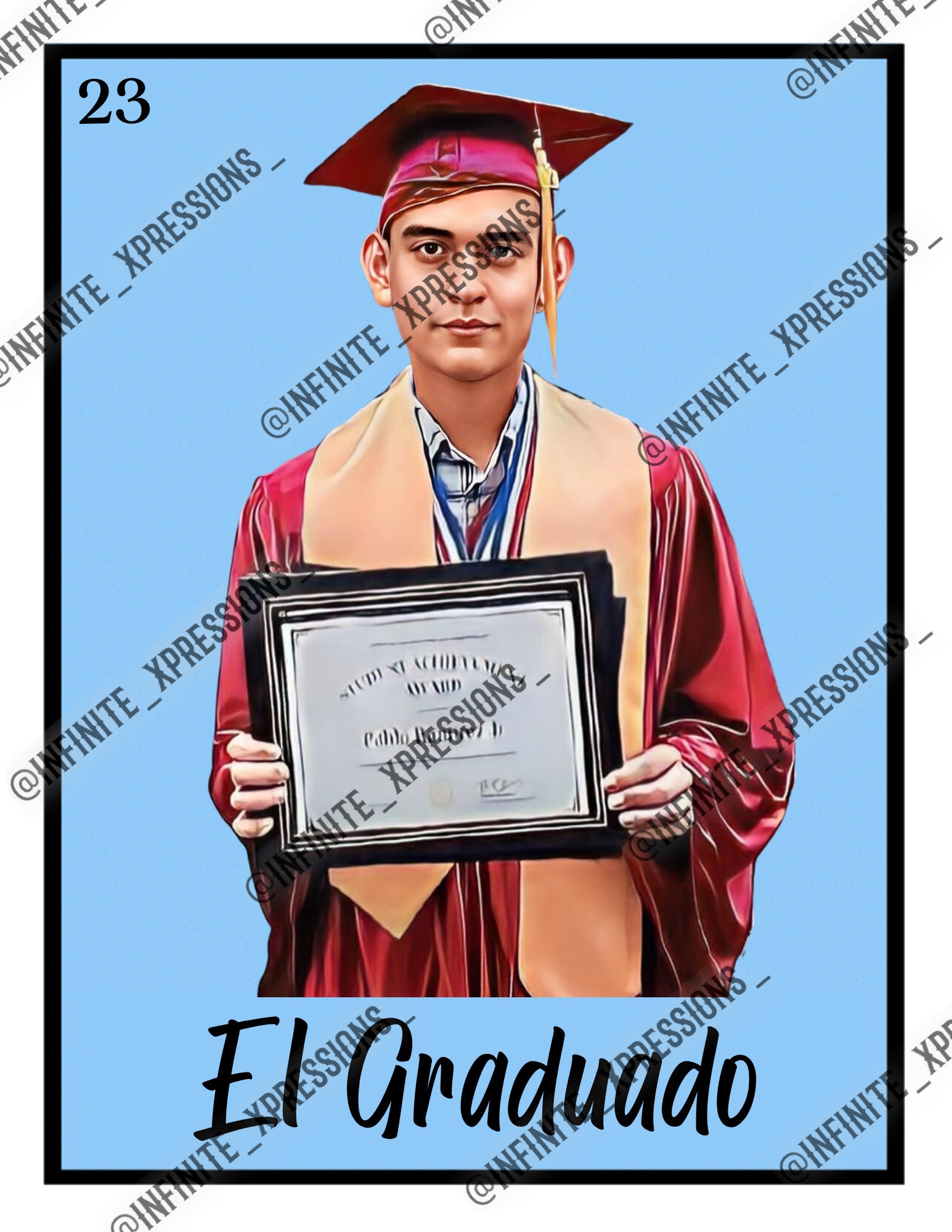 Custom Loteria Card DIGITAL DESIGN ONLY- Digital Download-No Physical product will be sent