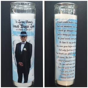 Custom Candles/Memorial Candles/Prayer Candles - Custom- Personalized - Made To Order