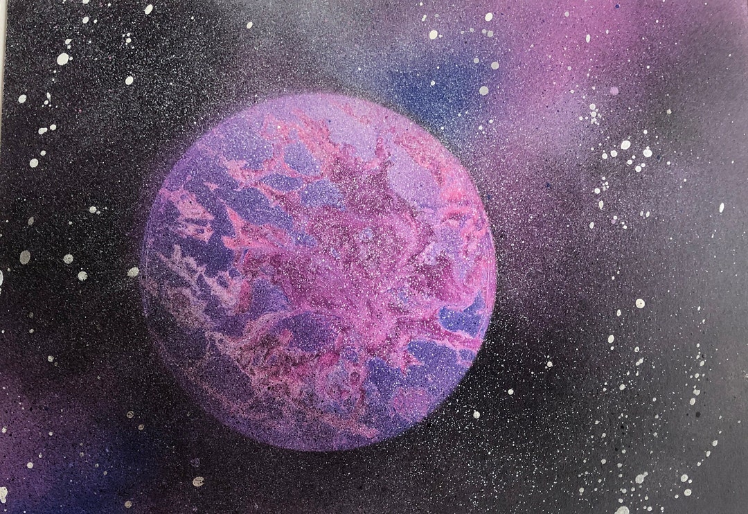 Spray Painting Street Art A5 Size Purple/pink Etsy Ireland