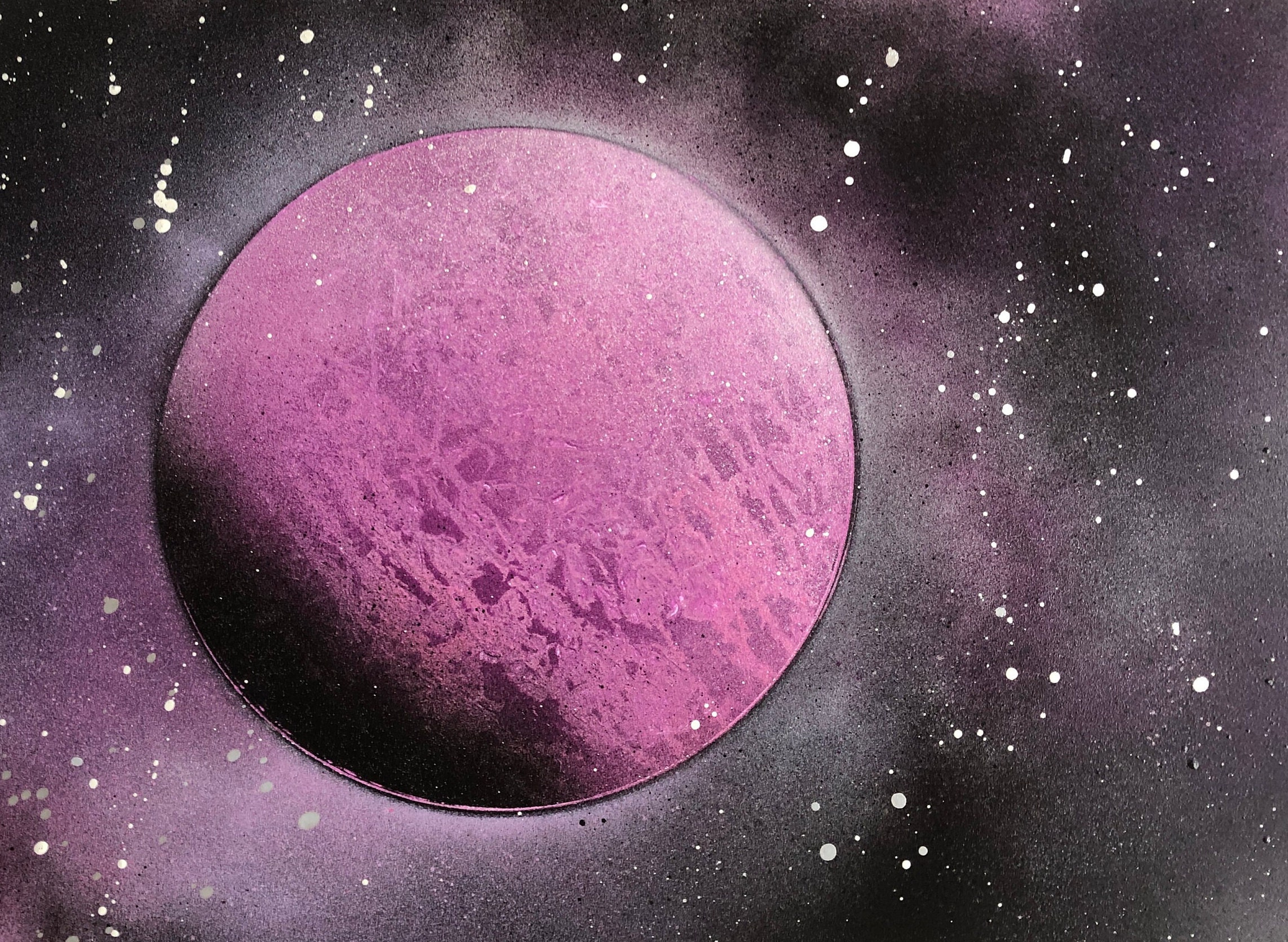 Spray Painting Street Art A4 Size Pink/purple Etsy