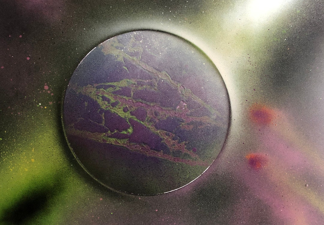 Spray Painting Street Art A4 Size Purple/green Etsy