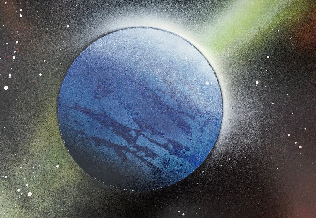 Spray Painting Street Art A4 Size Blue/green/yellow/red Etsy