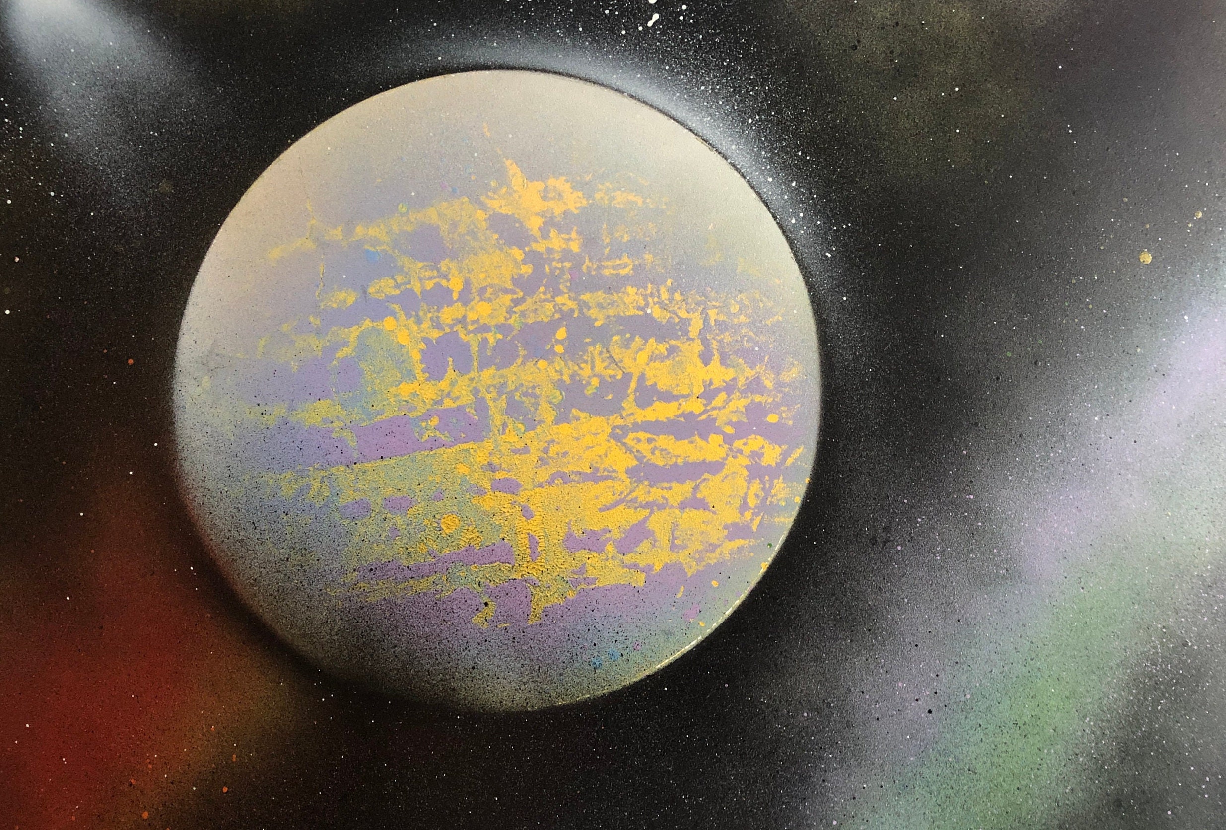 Spray Painting Street Art A4 Size Purple/green/yellow/orange Etsy