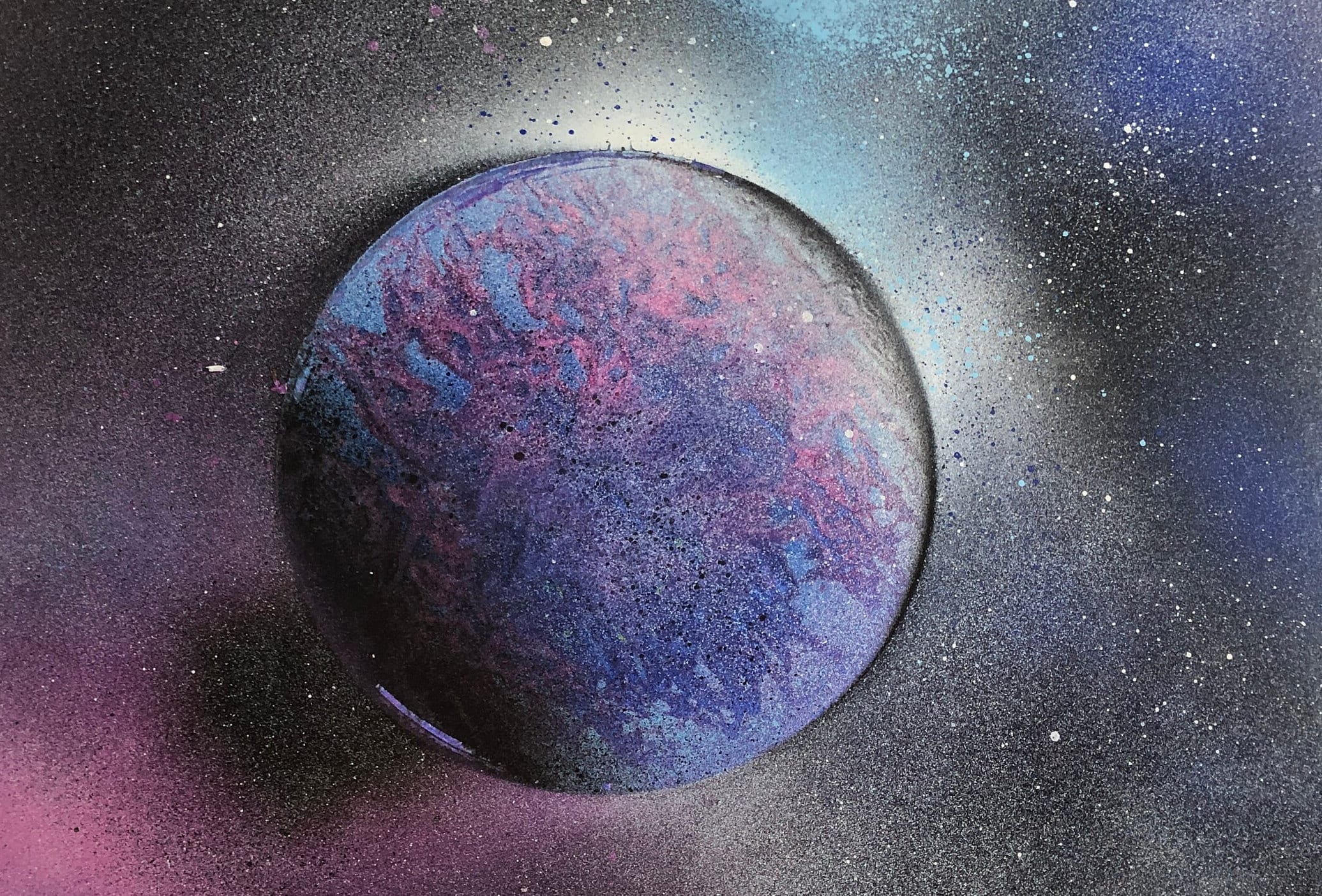 Spray Painting Street Art A5 Size Purple/pink/blue Etsy