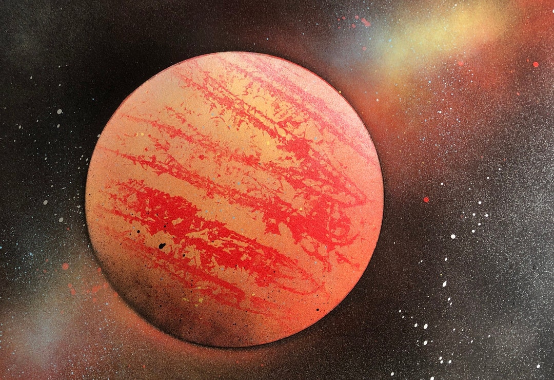 Spray Painting Street Art A4 Size Orange/red Etsy